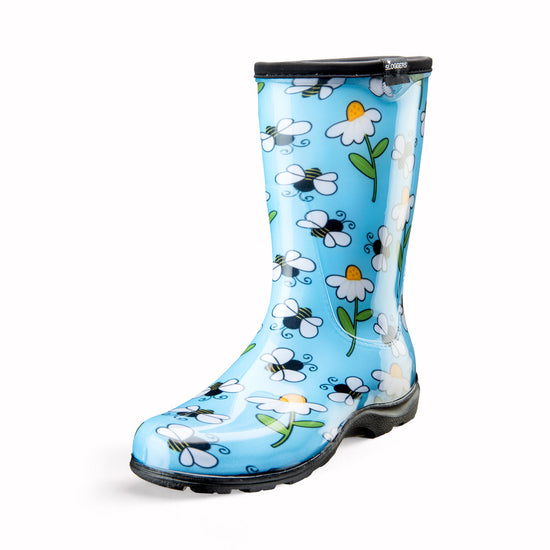 Sloggers Women's Mid-Calf 10" Boot in Bee Blue
