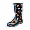 Sloggers Women's Mid-Calf 10" Boot in Black-White Polka Dot