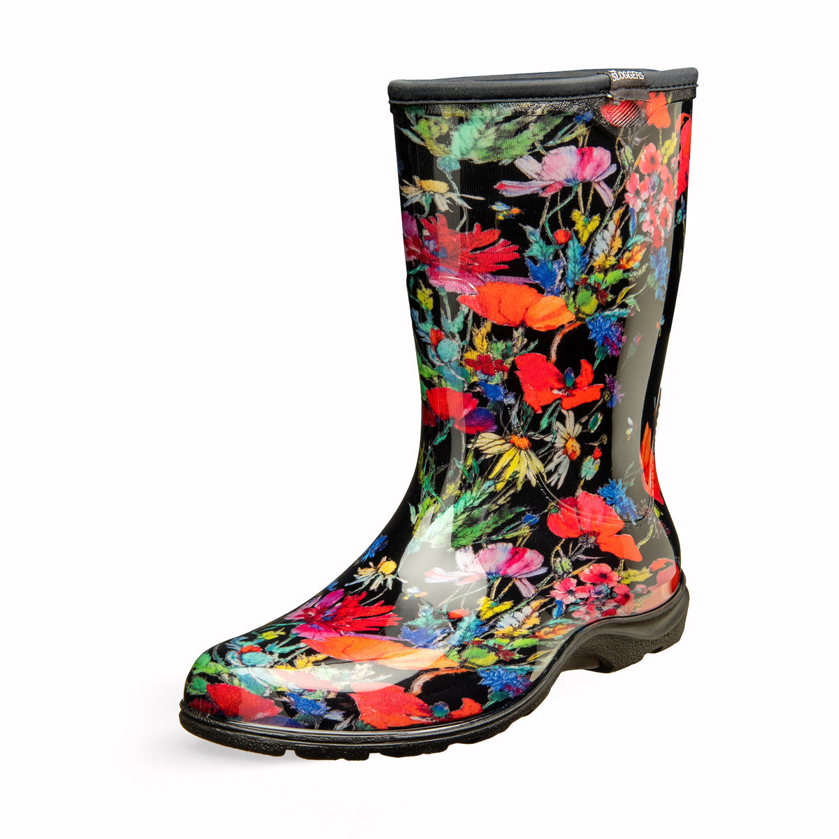 Sloggers Women's Mid-Calf 10" Boot in In Fields Black