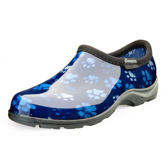 Sloggers Women's Original Garden Shoe in Grungy Paw Blue