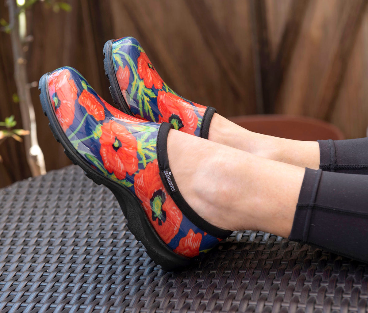 Sloggers Women's Original Garden Shoe in In Fields Black
