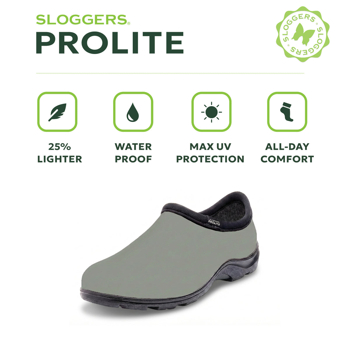 Sloggers Men's ProLite Slip-Ons in Sage