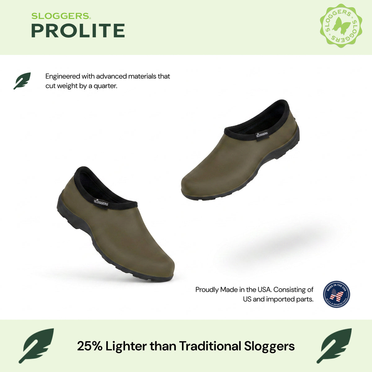 Sloggers Men's ProLite Slip-Ons in Mocha