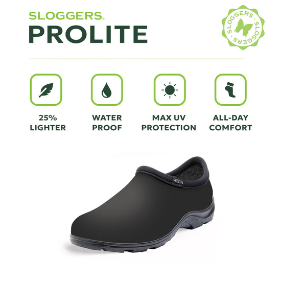 Sloggers Women's ProLite Slip-Ons in Recycled Black