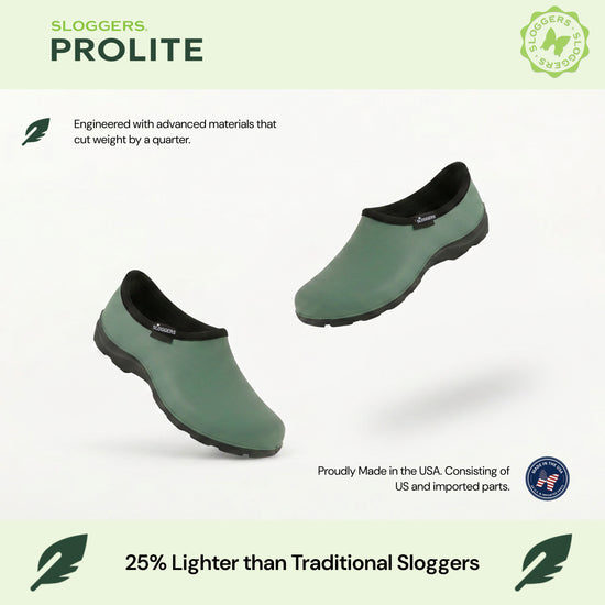 Sloggers Men's ProLite Slip-Ons in Rainforest Green