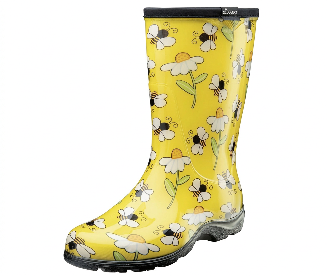Sloggers Women's Mid-Calf 10" Boot in Bee Yellow