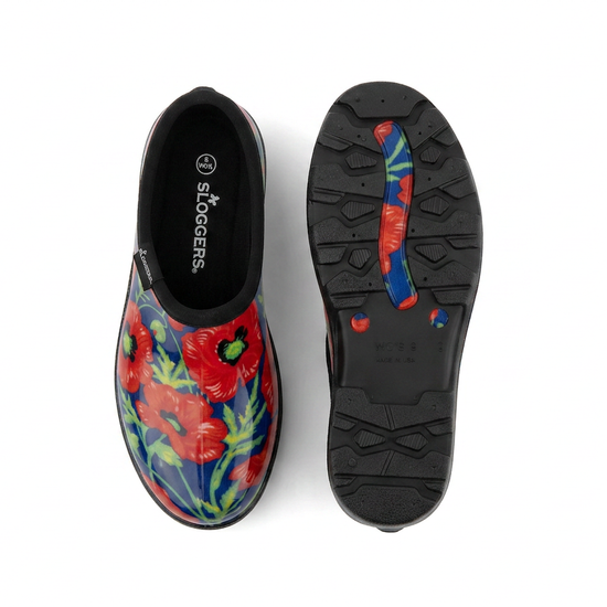Sloggers Women's Original Garden Shoe in In Fields Black