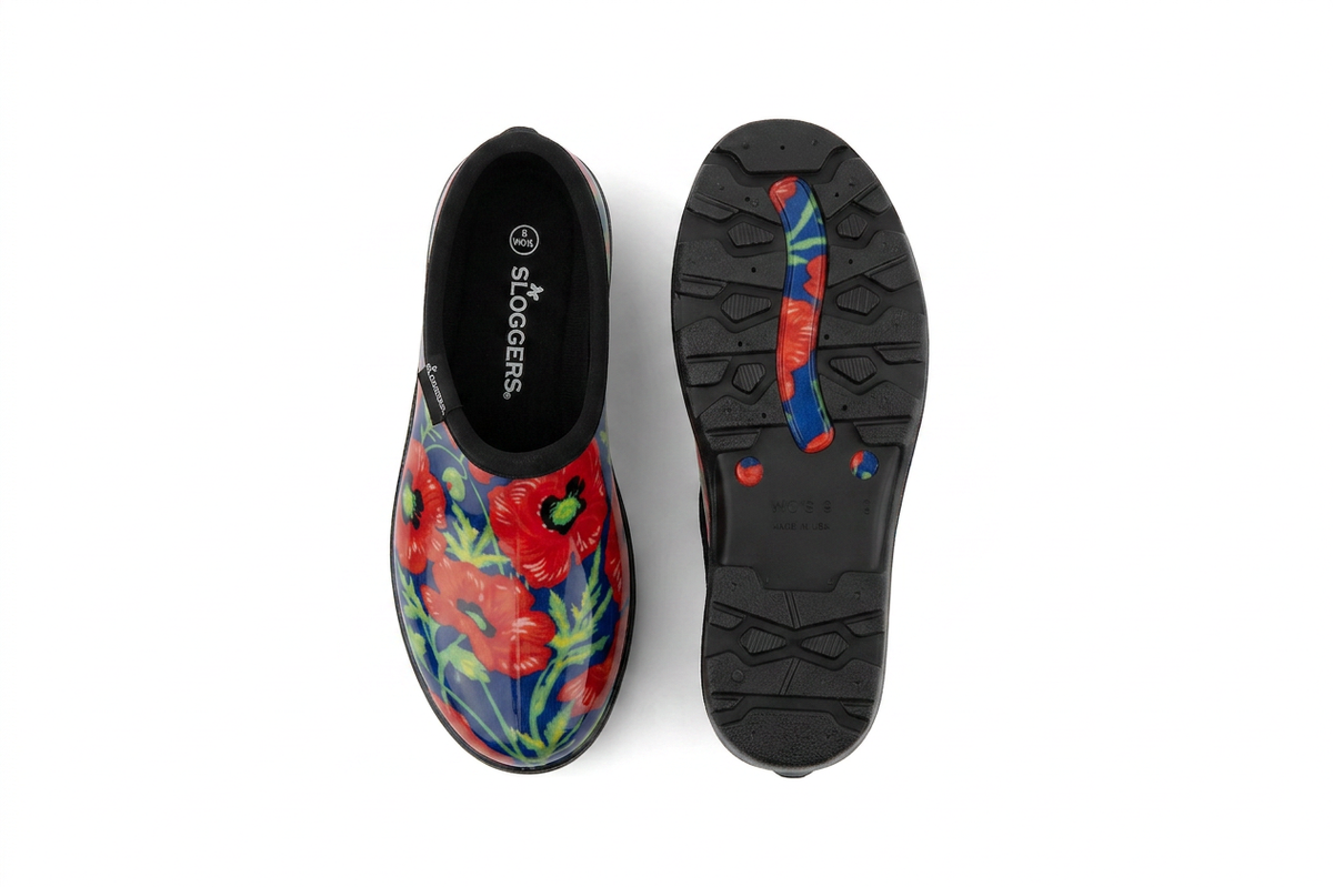 Sloggers Women's Original Garden Shoe in In Fields Black