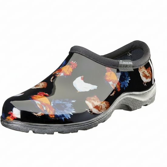 Sloggers Women's Original Garden Shoe in Bold Poppies Light Green
