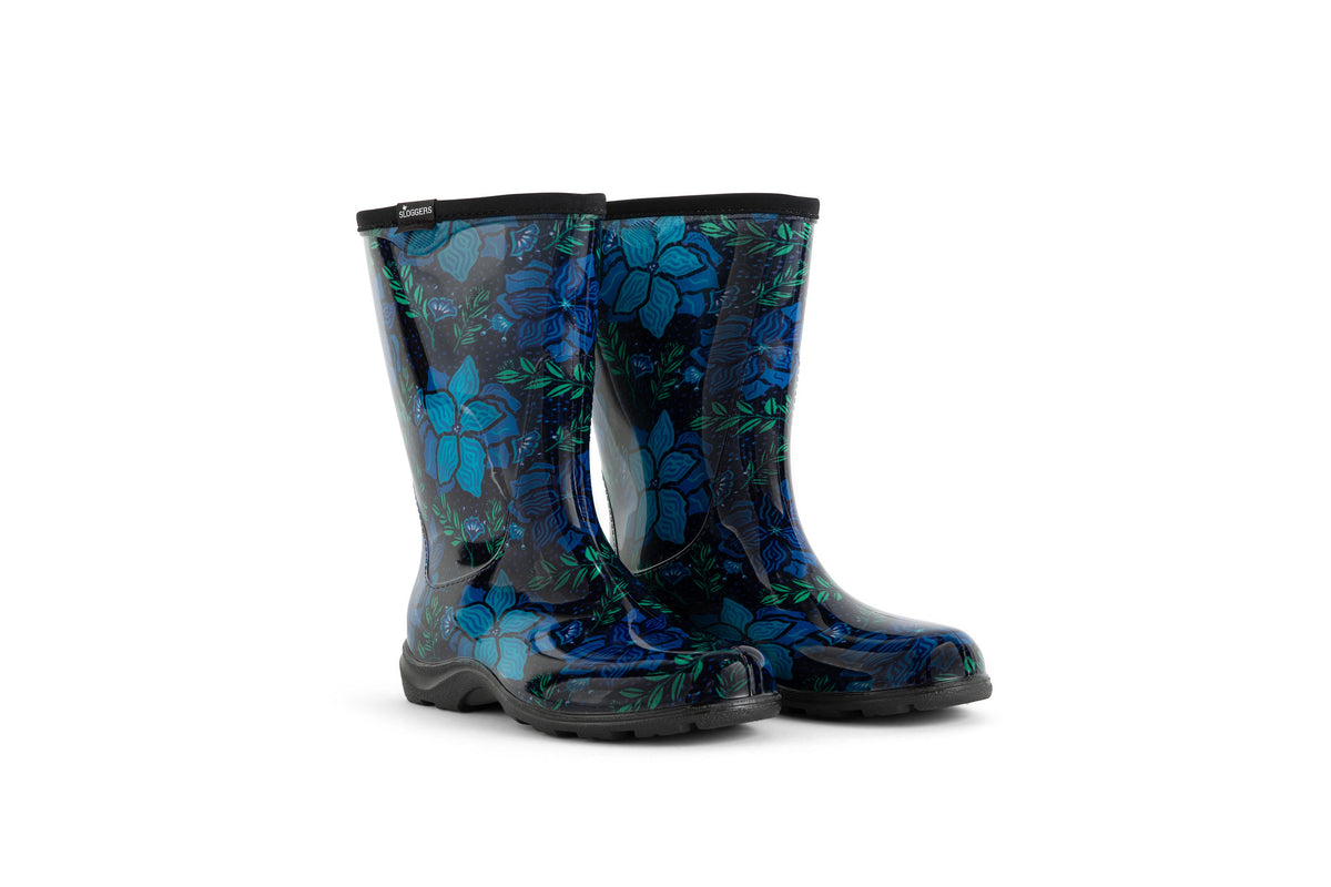 Sloggers Women's Mid-Calf 10" Boot in Spring Surprise Blue