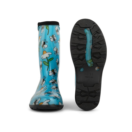 Sloggers Women's Mid-Calf 10" Boot in Bee Blue